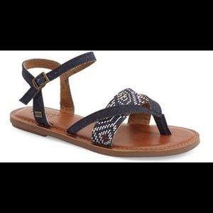 Toms Lexie Navy Multi Woven Sandal